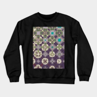 Intricate Purple, Green and Teal Transitional  Pattern - WelshDesignsTP003 Crewneck Sweatshirt